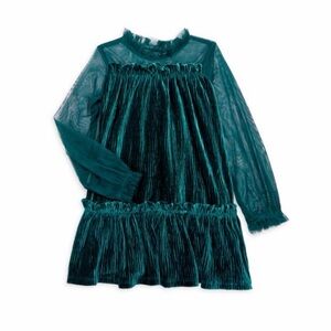 BCBGIRLS Big Girl's Pleated Velour Dress NWOT Size 14